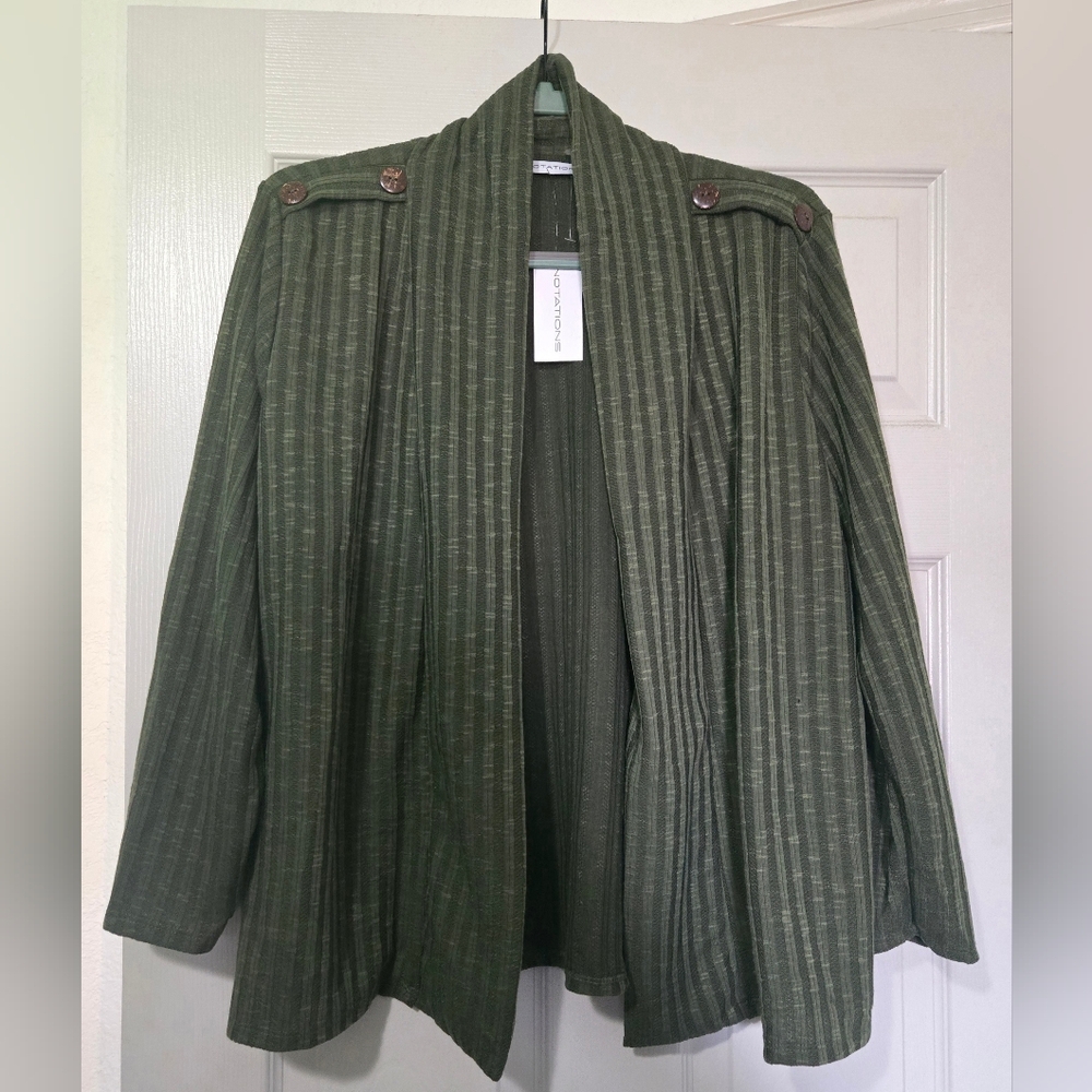 Notation Olive Knit Cardigan